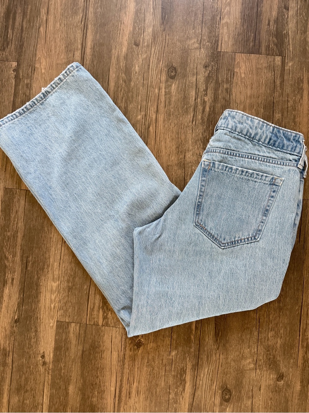 Hollister Light Blue Low Rise Baggy Regular Wide Leg Denim Jeans Casual 28 - Picture 12 of 13